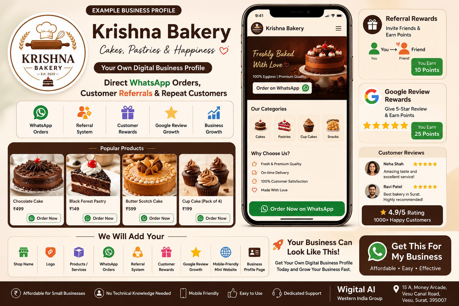 Krishna Bakery Showcase